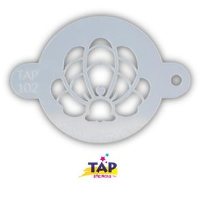 TAP 102 Stencil Mermaid Crown Clam Shell  TAP 102 Stencil Mermaid Crown Clam Shell